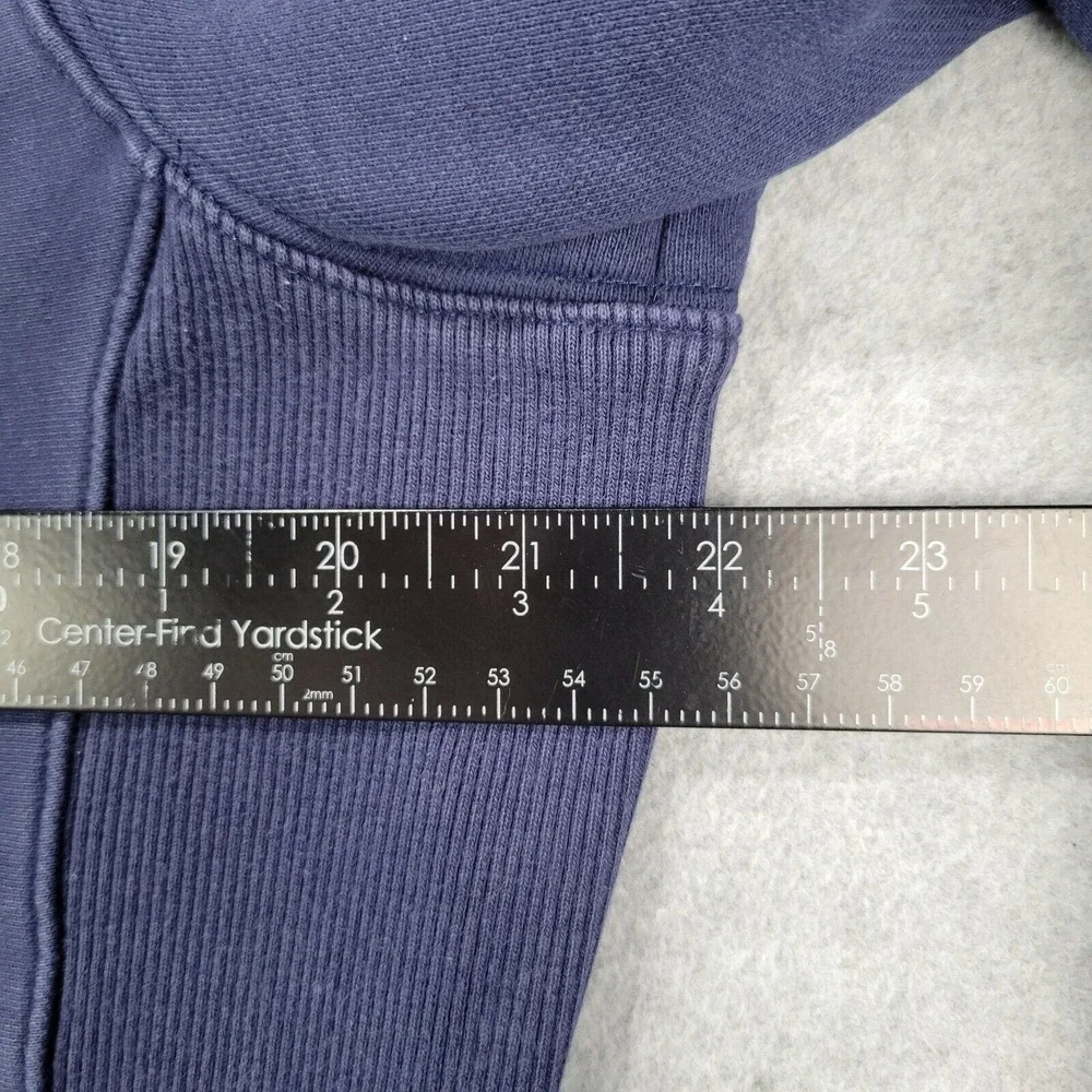 Vintage 90s Sport Tek Blank Blue Sweatshirt Mens M Reverse Weave Ribbed Grunge - Picture 5 of 10